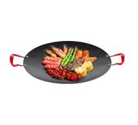 Bistecchiera coreana, griglia da fornello da campeggio, padella per barbecue, griglia coreana, piastra per barbecue con manico in silicone, per campeggio all'aperto
