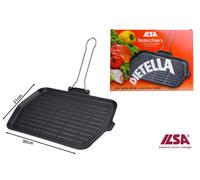 BISTECCHIERA DIETELLA RETTANGOLARE IN GHISA INOSSIDABILE CM.21X30