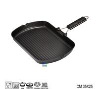 Ilsa Bistecchiera Alluminio antiaderente (35x25cm) DIETIGRILL INDUCTION Nero