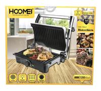 Bistecchiera elettrica 1200 w griglia antiaderente piastra panini carne pesce [EEK: A++]