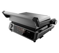 Cecotec Griglia elettrica con Grill Rock'nGrill 2000 Smash PerfectCook. 2000 W, Sonda Temp, Smash Burger, Smokeless, Dual Temp, Raccoglitori, piastre reversibili, superficie 30 x 21 cm, acciaio