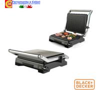 Bistecchiera Elettrica B+D Grill Toast Panini Piastra Griglia 2200W Modalità BBQ