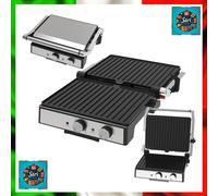 Bistecchiera elettrica DCG 2200W - Piastre antiaderenti, timer e apertura 180°