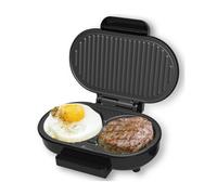 BISTECCHIERA ELETTRICA DOPPIA PIASTRA ANTIADERENTE 750W TOSTIERA OMELETTE TONDA