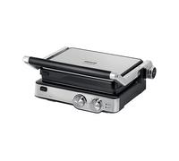 BISTECCHIERA ELETTRICA SENCOR SBG 4010SS, Multifunzione, Potenza 2000 W, altezza regolabile, Contenitore olio antiaderente, Piastre asportabili, Compatibile per lavastoviglie, Argento, Nero