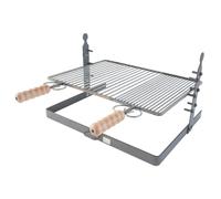 BISTECCHIERA GRATICOLA CON BASE APPOGGIO E ALTEZZA REGOLABILE CM 50x37, Metallo