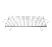 BISTECCHIERA GRATICOLA DIETETICA INOX graticola in acciaio 4 manici CM. 80X60