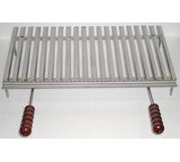 BISTECCHIERA GRATICOLA GERIGLIA INOX RACCOGLISUGO CON PIEDI APPOGGIO CM.80X36