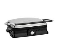 H.Koenig Grill Plancha Tostapane 3 in 1 GR20, Acciaio inossidabile, Superfice 29x23, Cottura senza grassi, Temperatura e Altezza regolabili, Grill, Barbecue,Toast, 2000W