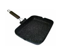 Bistecchiera Grill in Alluminio con Manico Pieghevole 25 x 35 cm Delizia