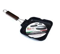 Bistecchiera Grill in Alluminio con Manico Pieghevole Pietra 26 x 26 cm Delizia