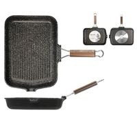 Bistecchiera H&H antiaderente pietra manico pieghevole Cm 36×24