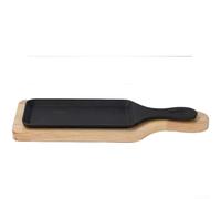 Bistecchiera in Ghisa Antiaderente per Steak(43 * 11.5 * 1.5) | ergonomico, forma rettangolare, per ideale per tomahawk, distribuzione per calore uniforme, per facile presa