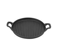 Bistecchiera in ghisa reversibile padella rotonda 31 cm, maniglia doppia - distribuzione uniforme del calore, facile da pulire, per fornelli a gas ed elettrici (tipo 3)