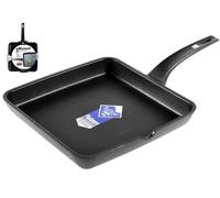 Bistecchiera Liscia Efficient In Alluminio Pressofuso Nero 30x9x52 Cm Pinti Inox