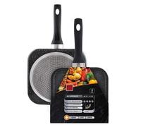 BISTECCHIERA PADELLA QUADRATA PER GRIGLIA GRILL IN ALLUMINIO ANTIADERENTE 28X2.5