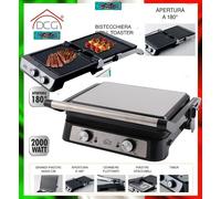 Bistecchiera Piastra Elettrica Panini Toast Pesce Carne Piastre apertura 180°