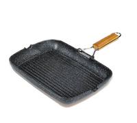 Bistecchiera piastra griglia allumino pressofuso per arrostire barbecue antiader