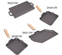 Bistecchiera piastra griglia per arrostire barbecue in ghisa a induzione fornell