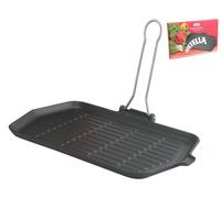BISTECCHIERA PIASTRA IN GHISA CM 36X23 DIETELLA RETTANGOLARE ANCHE X INDUZIONE