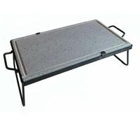 Bistecchiera piastra in pietra ollare con supporto ferro e maniglie