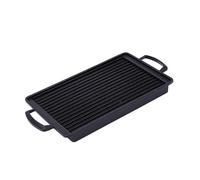 Bistecchiera portatile per barbecue, in alluminio, per esterni, rettangolare, facile da pulire