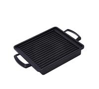Bistecchiera portatile per barbecue, in alluminio, per esterni, rettangolare, facile da pulire