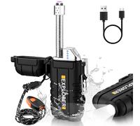 Bistfy Accendino elettrico a 360°, flessibile, ricaricabile, USB, accendino al plasma ad arco di tipo C, antivento e impermeabile, senza fiamma, per candele, aromaterapia, campeggio, barbecue