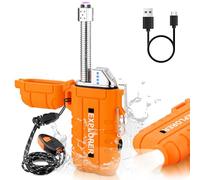Bistfy Accendino Elettrico USB Ricaricabile Con Luce - Arco Plasma Flessibile 360º Antivento Impermeabile Per Candela, Barbecue, Cucina, Stufa, Campeggio, Sopravvivenza