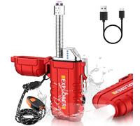 Bistfy Accendino Elettrico USB Ricaricabile Con Luce - Arco Plasma Flessibile 360º Antivento Impermeabile Per Candela, Barbecue, Cucina, Stufa, Campeggio, Sopravvivenza