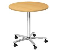 BISTRO 80R C - Sistema tavolo da conferenza Faggio cromo 80