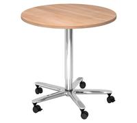 BISTRO 80R C - Sistema tavolo da conferenza Noce cromo 80