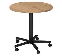 BISTRO 80R D - Sistema tavolo da conferenza nero 80 Rovere Nodato