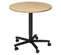 BISTRO 80R D - Sistema tavolo da conferenza nero Quercia 80