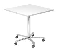 BISTRO 88Q C - Sistema tavolo da conferenza Bianco 80x80 cromo