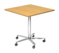 BISTRO 88Q C - Sistema tavolo da conferenza Faggio 80x80 cromo