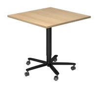 BISTRO 88Q D - Sistema tavolo da conferenza 80x80 nero Quercia