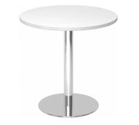 BISTRO F80R C - Sistema tavolo da conferenza Ø 80 cromo Bianco