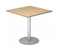 BISTRO F88Q S - Sistema tavolo da conferenza 80x80 argento Quercia