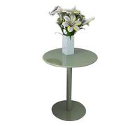 Bistro Table High Top Bar Table Round Tall Pub Bistro Table Cocktail Bar Table with Metal Base,Coffee Dining Table Sofa Small Side Table End Table for Living Room (Size:60x60x72cm)