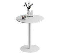 Bistro Table Nordic Style Round Bar Table Matte White Pub Table,Bar Cocktail Table Sofa Side Table Living Room Tables Leisure Table for Home,Office,Dining Room And Kitchen (Size:40.5x40.5x62
