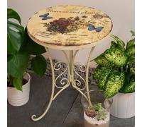 Bistro Tavolo Decorazione Stand Giardino Esterno Mobile Shabby-Look Farfalla