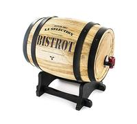 Bistrot KV7166 Distributore di Vino, botte legno, 27 x 21 x 26 cm, 5 L, Modelli / Colori assortiti, 1 Pezzo