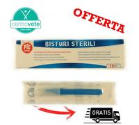 Bisturi monouso sterili - manico in plastica - lama acciaio inox N10 10pz