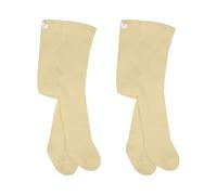 Bistyle - Collant per Bambina Morbidi | Leggings in Cotone Biologico per Bambini Neonati | Calde Collant per Ragazze Comode 2 Pezzi, beige., 0-3 Mesi