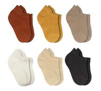bistyle Cotone 6 paia di calzini per neonati neonati da 0 a 6 mesi a 3 anni | Stopper calzini senza cuciture calzini | calzini per bambini ragazzi ragazze, marrone, 2-3 Anni
