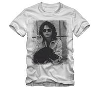 Bisura T-Shirt Jim Morrison The Doors (S Uomo, Bianco)