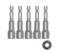 Bit Avvitatore Professionali, punte per dadi da 10 mm codolo esagonale 1/4 bit magnetici per avvitatore a mano elettrico/trapano al litio/cacciavite pneumatico/avvitatore a percussione, confezione 5