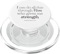 bit biblici - TUTTE le cose attraverso Cristo (filippesi 4:13) PopSockets PopGrip per MagSafe