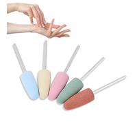 Bit del trivello del manicure, 5pcs smerigliatrice del chiodo delle unghie dei lucidatori del chiodo del silicone di arte del chiodo smussa le punte dell'archetto del trapano